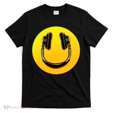 Headphones Smiley T-Shirt