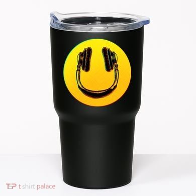 Headphones Smiley Tumbler