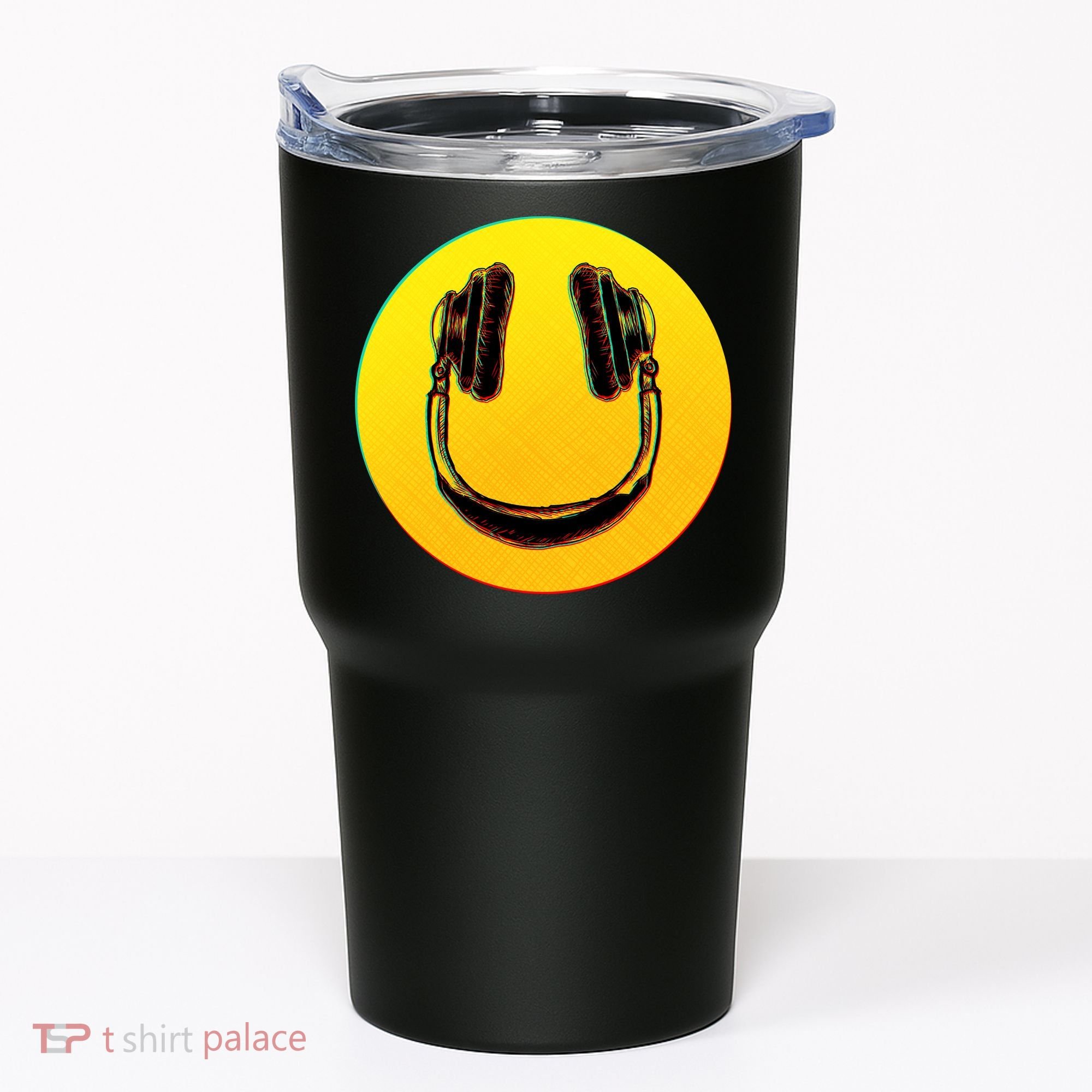 Headphones Smiley Tumbler