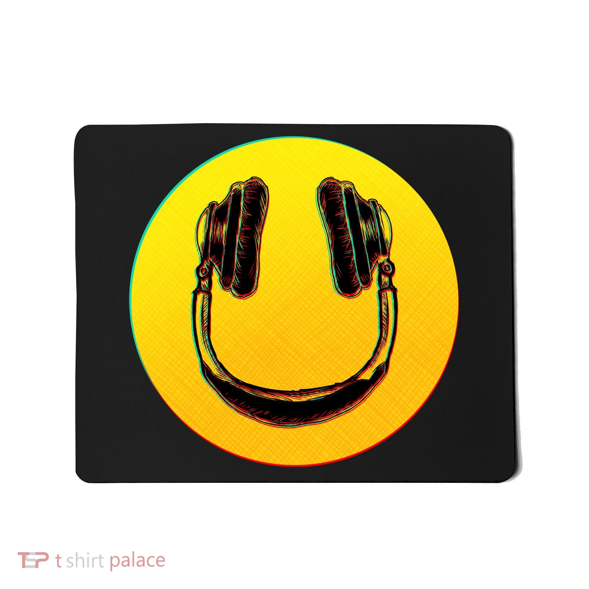 Headphones Smiley Mousepad