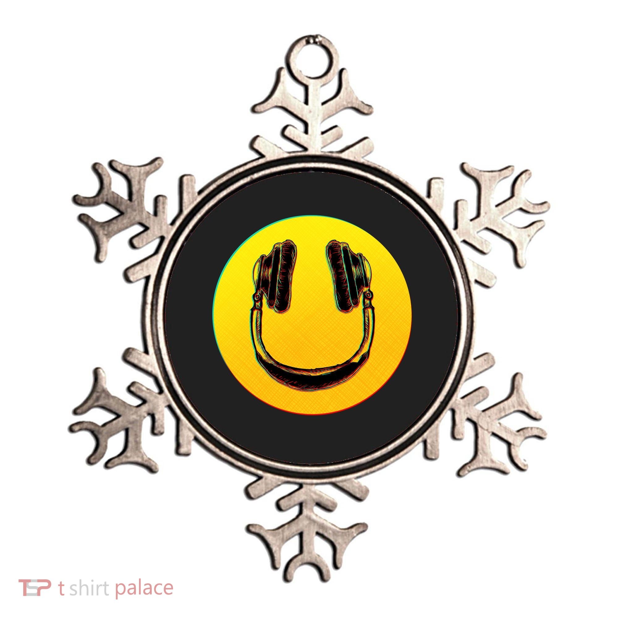 Headphones Smiley Ornament