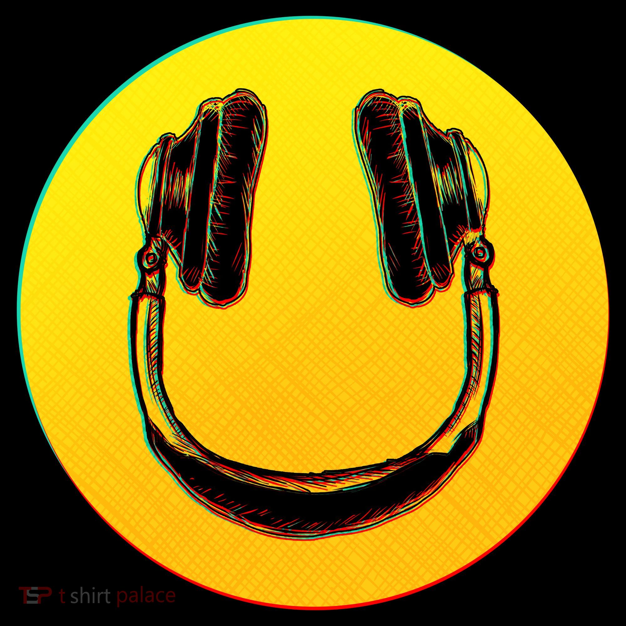 Headphones Smiley Baby Bodysuit