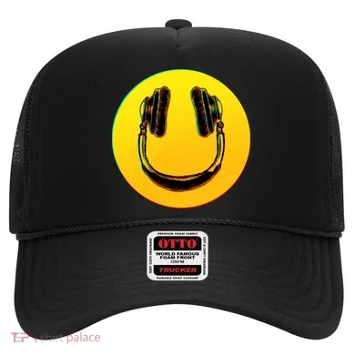 Headphones Smiley Hat