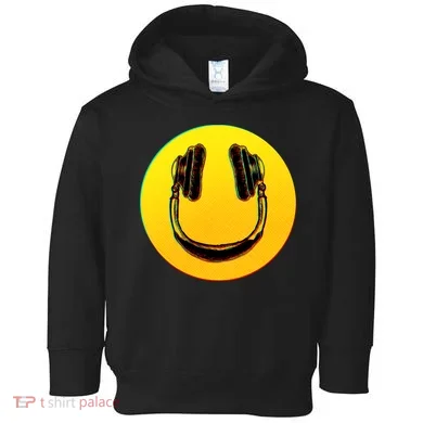 Headphones Smiley Toddler Hoodie