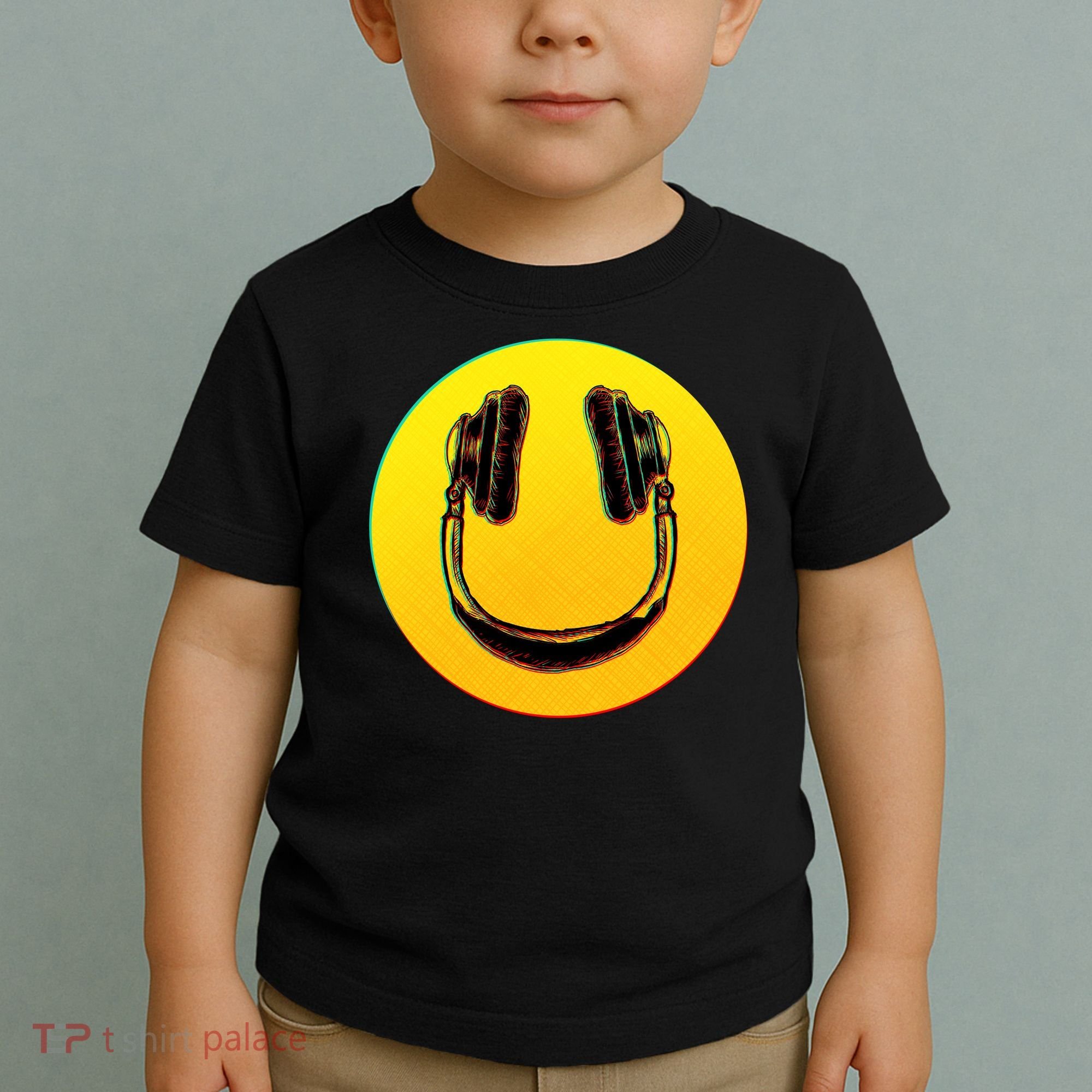 Headphones Smiley Toddler T-Shirt