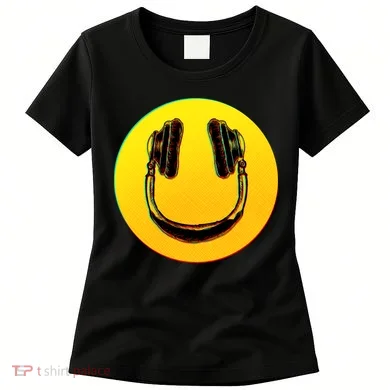 Headphones Smiley Women's T-Shirt