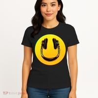Headphones Smiley Women's T-Shirt thumb 4