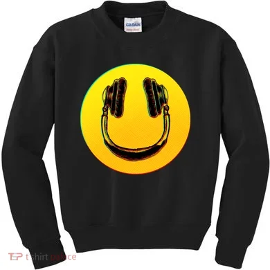 Headphones Smiley Kids Sweatshirt