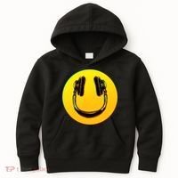 Headphones Smiley Kids Hoodie thumb 0