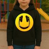 Headphones Smiley Kids Hoodie thumb 3