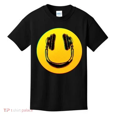 Headphones Smiley Kids T-Shirt
