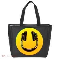 Headphones Smiley Tote Bag thumb 0