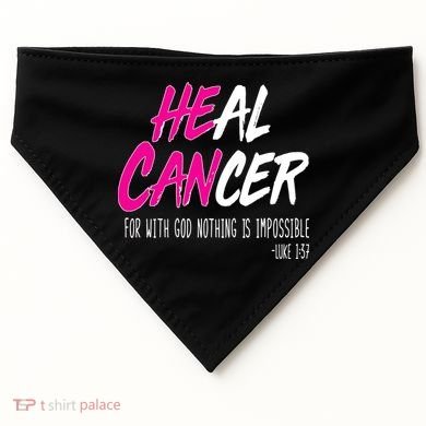 Heal Breast Cancer With God USA-Made Doggie Bandana