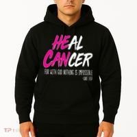 Heal Breast Cancer With God Hoodie thumb 2