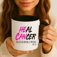 Heal Breast Cancer With God Coffee Mug thumb 3