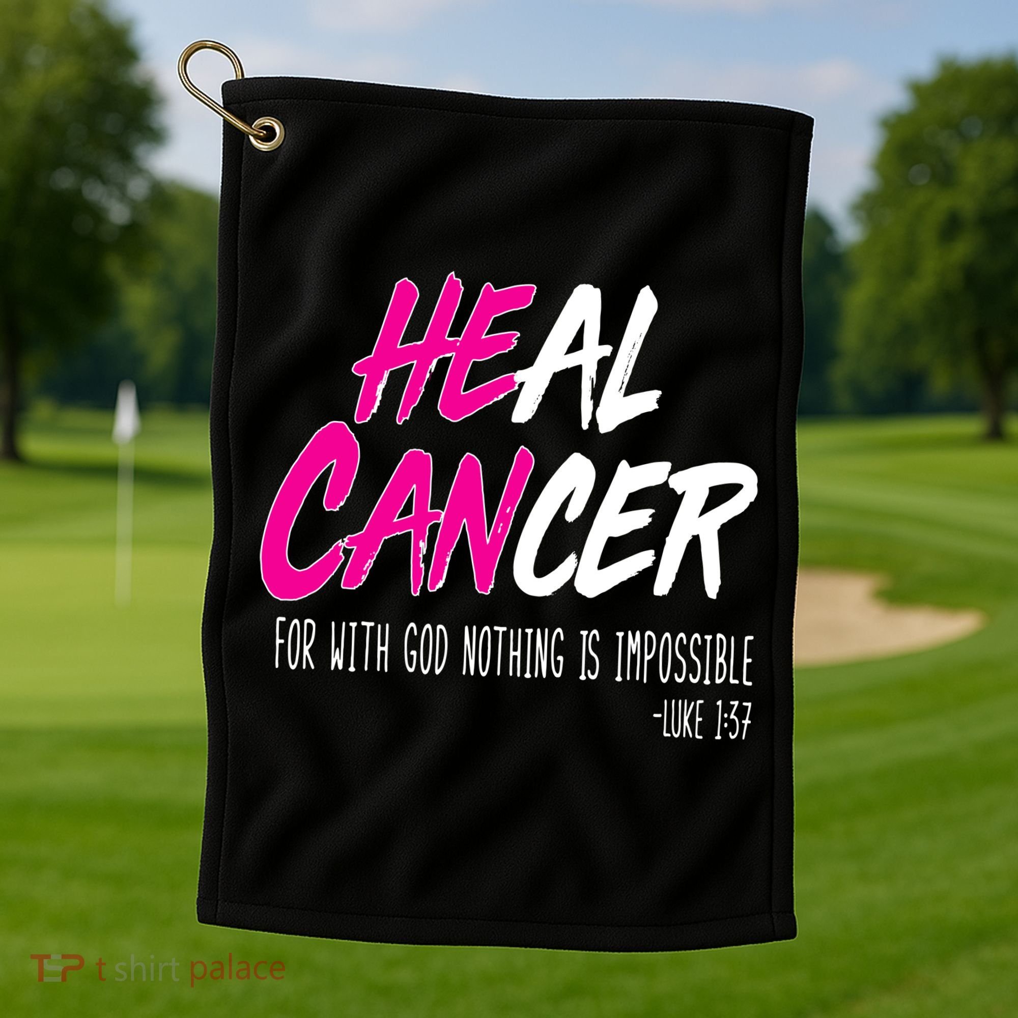 Heal Breast Cancer With God Golf Towel
