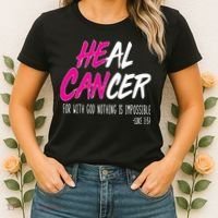Heal Breast Cancer With God Women's T-Shirt thumb 2