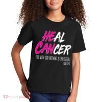 Heal Breast Cancer With God Kids T-Shirt thumb 2