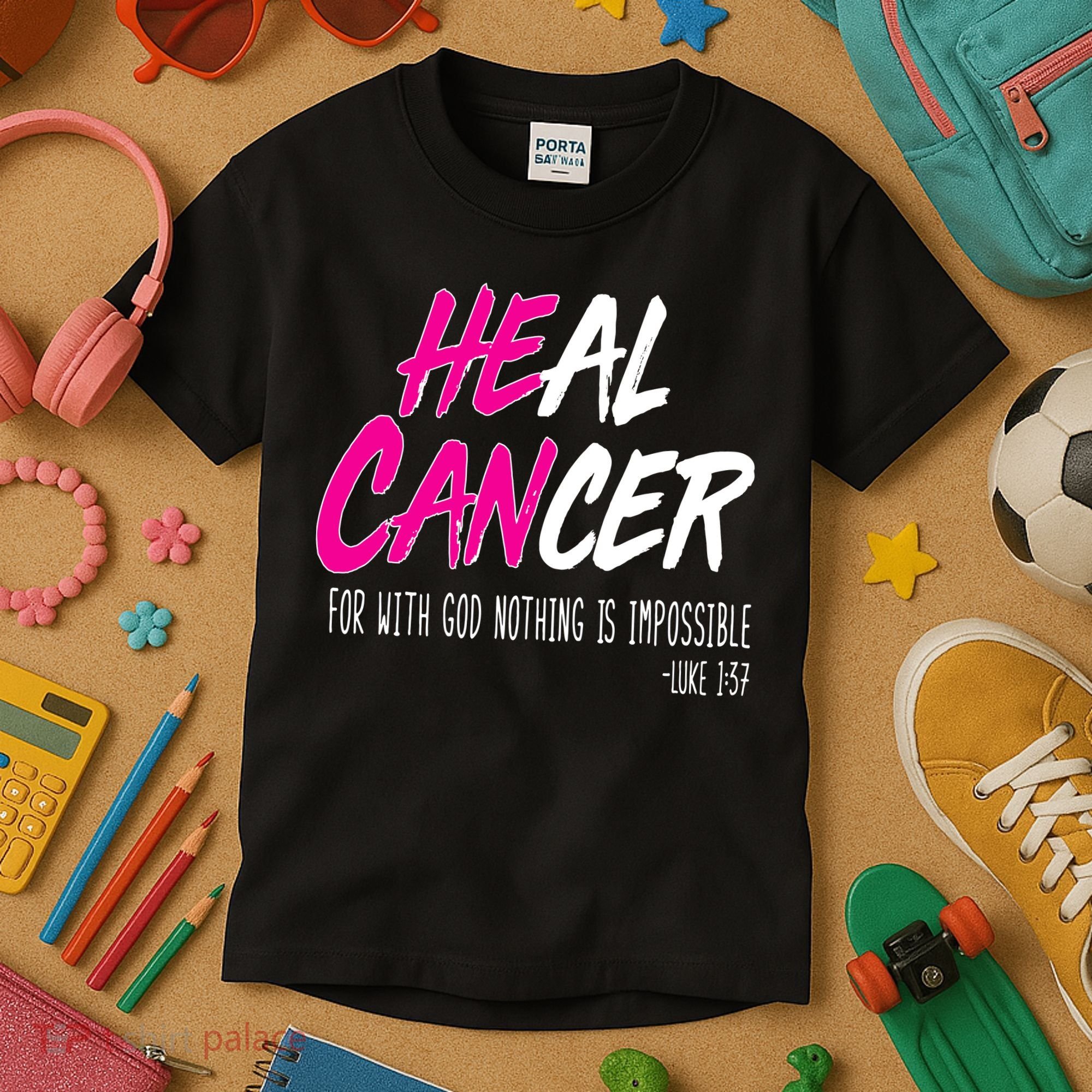 Heal Breast Cancer With God Kids T-Shirt