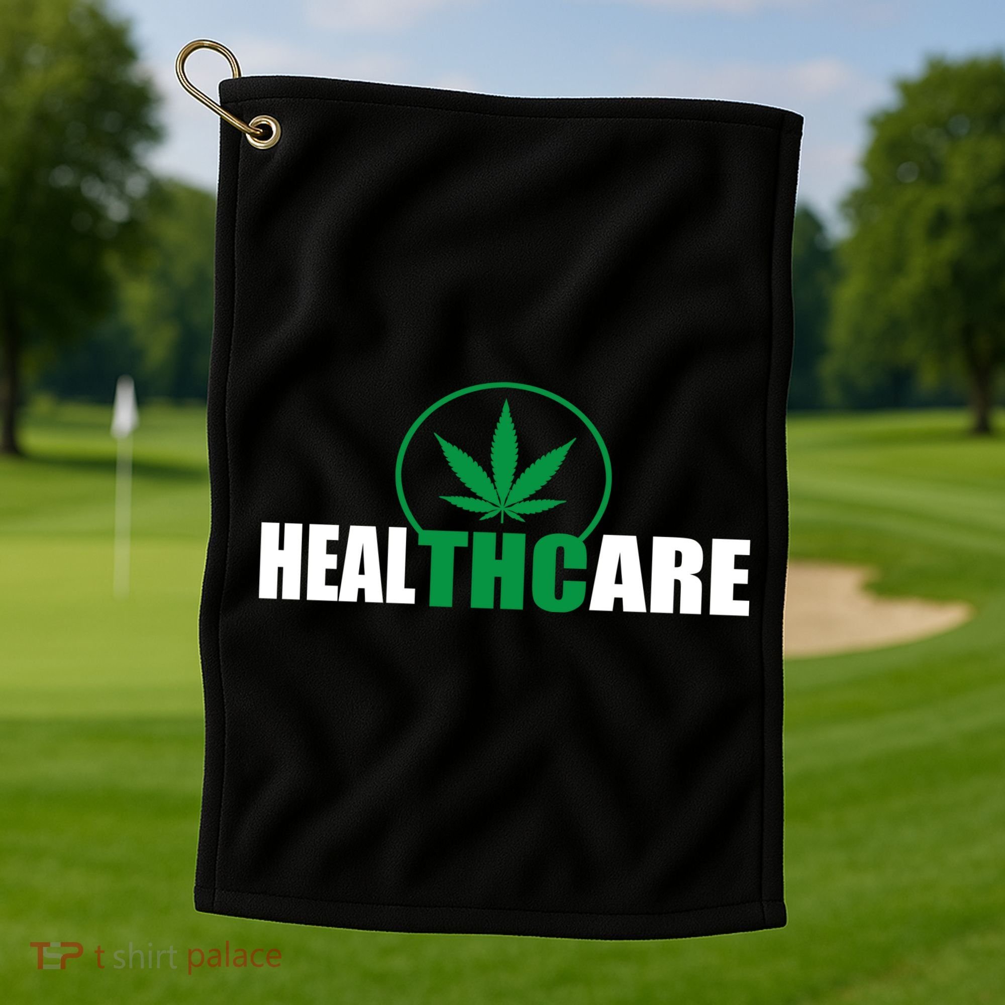 Health Care THC Weed Golf Towel
