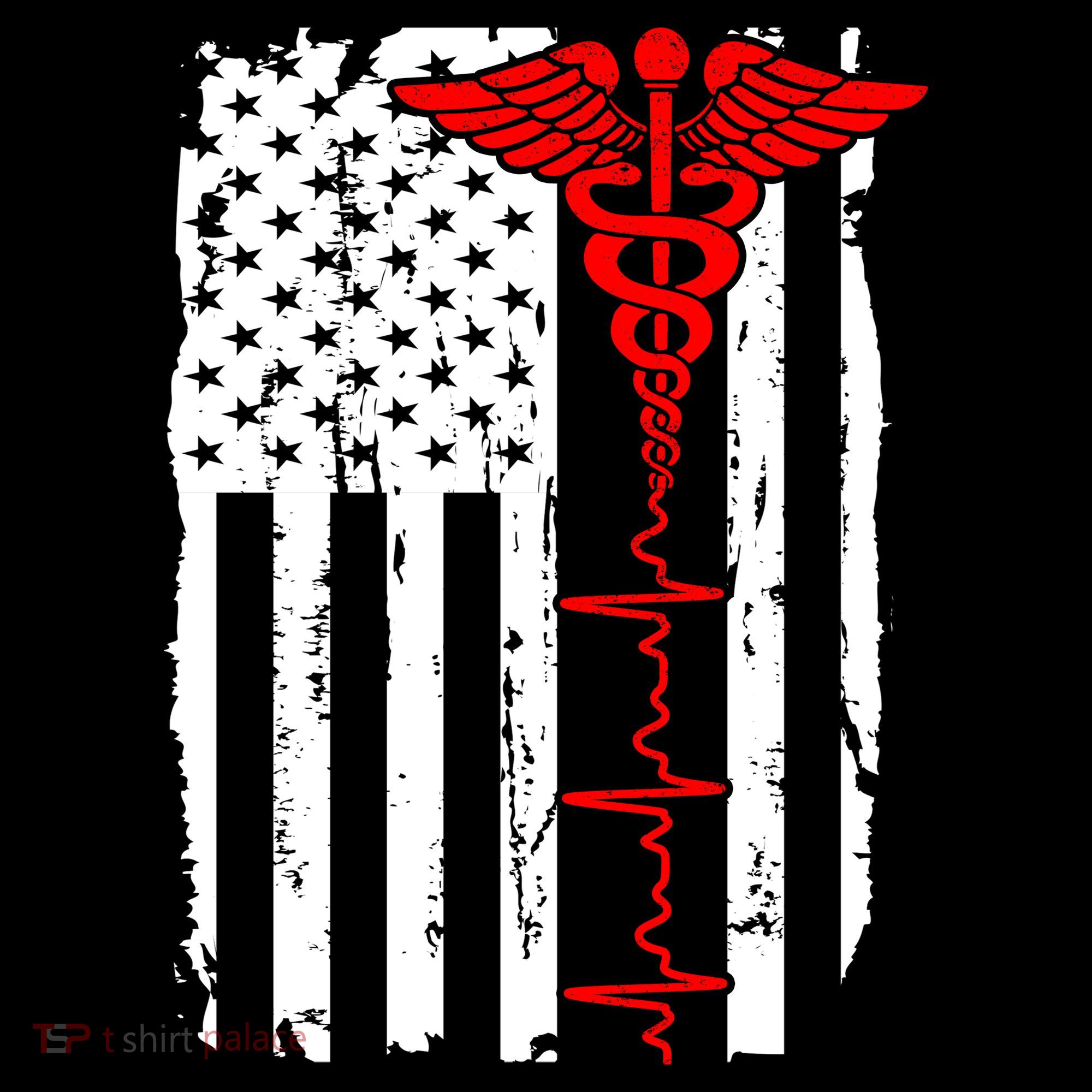 Healthcare Front line US Flag Backpack