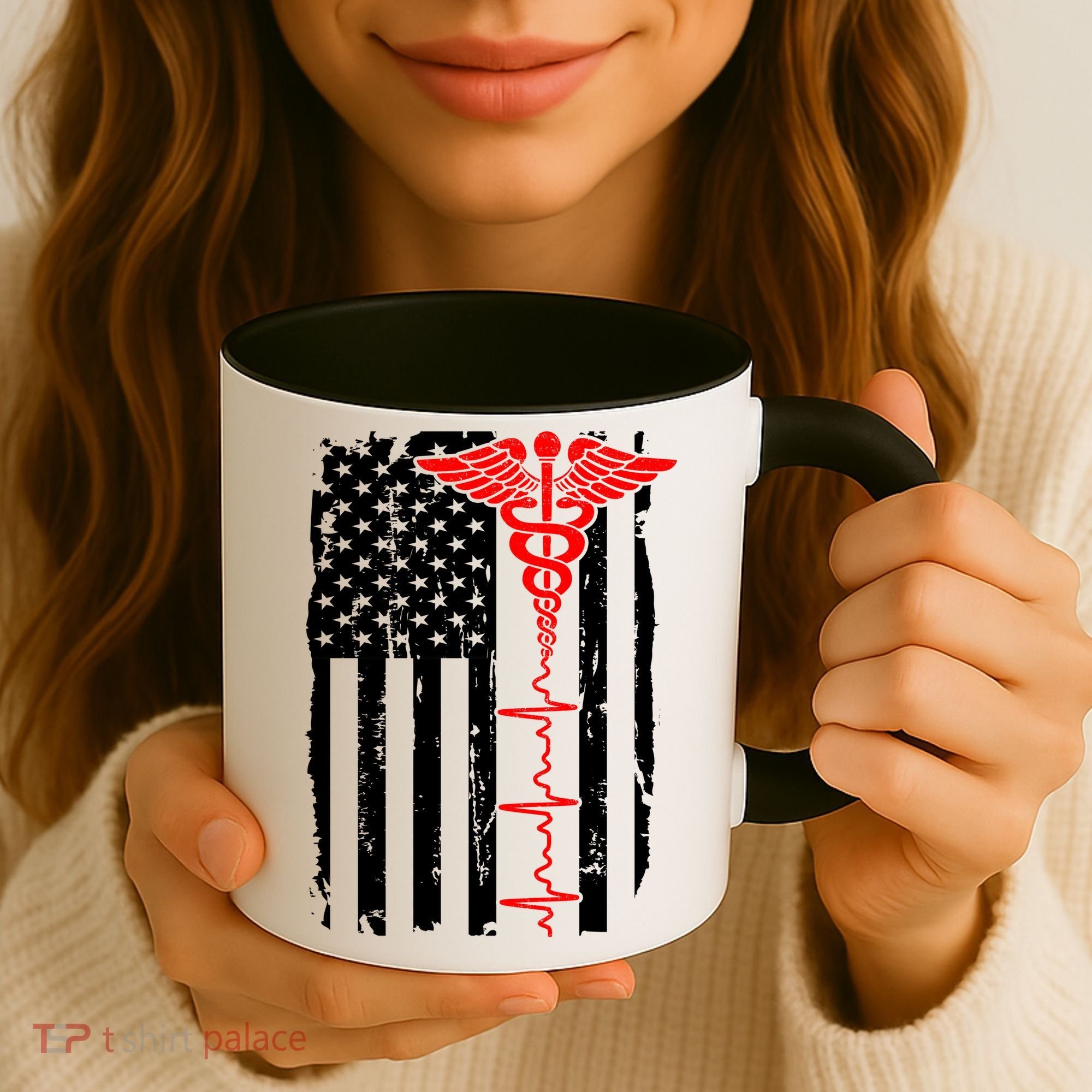Healthcare Front line US Flag Coffee Mug