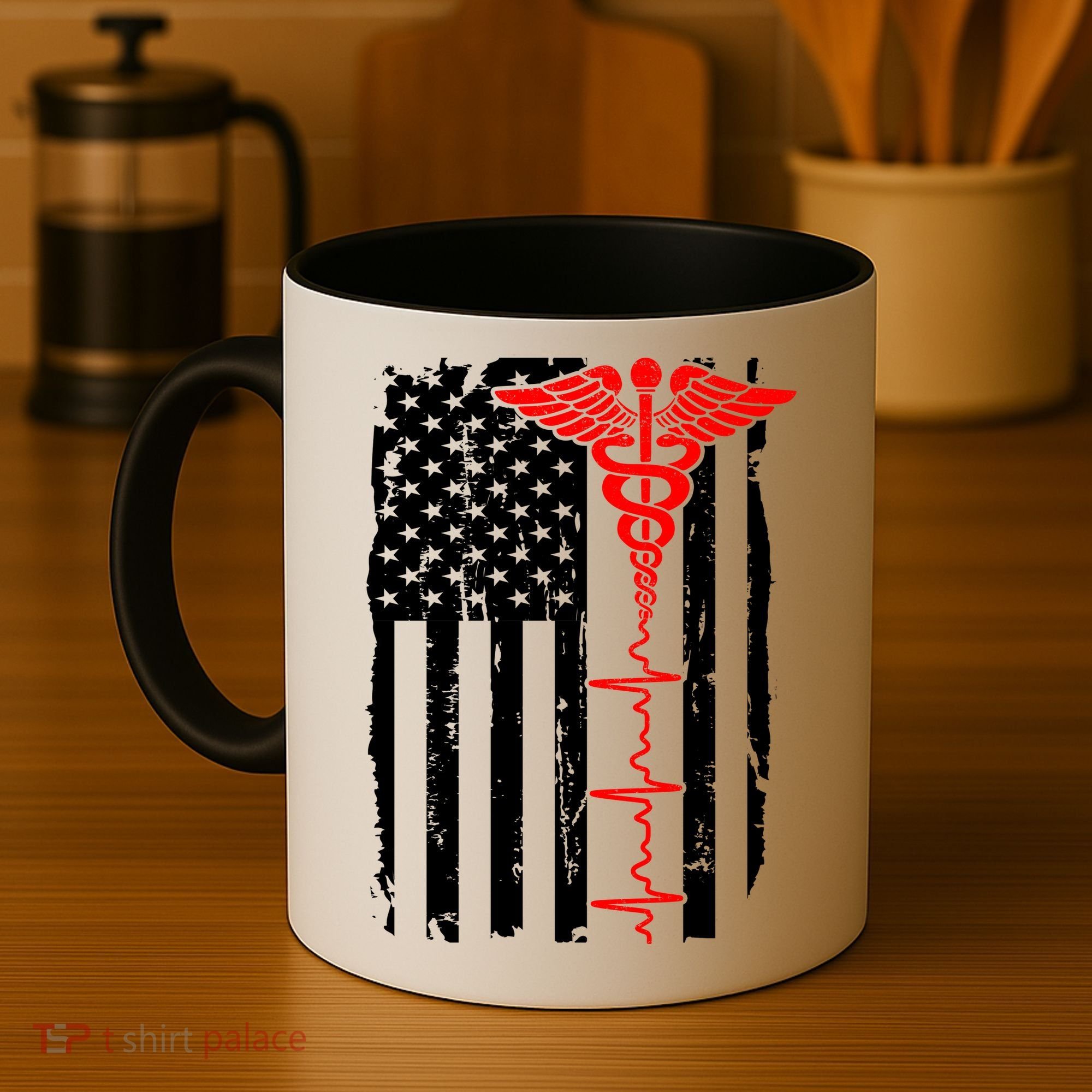 Healthcare Front line US Flag Coffee Mug