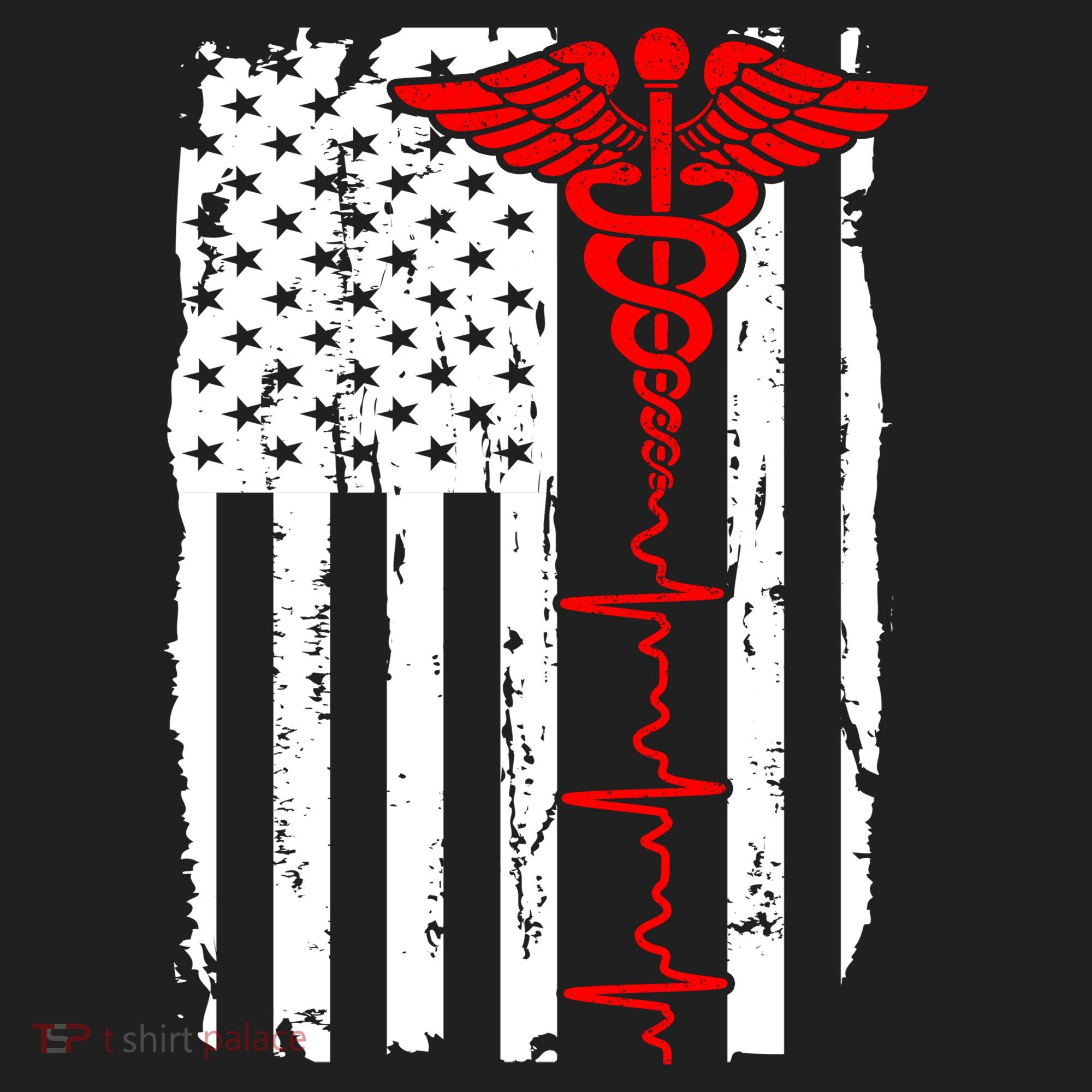 Healthcare Front line US Flag Tumbler