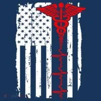 Healthcare Front line US Flag Women's Sweatshirt thumb 2