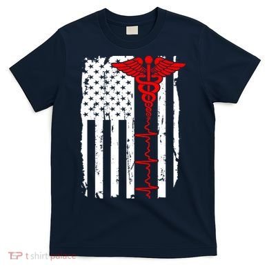 Healthcare Front line US Flag T-Shirt