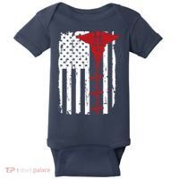 Healthcare Front line US Flag Baby Bodysuit thumb 0