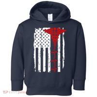 Healthcare Front line US Flag Toddler Hoodie thumb 0