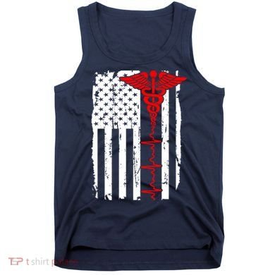 Healthcare Front line US Flag Tank Top