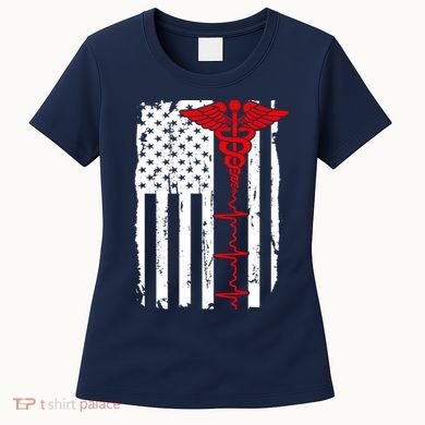 Healthcare Front line US Flag Women's T-Shirt