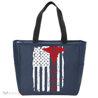 Healthcare Front line US Flag Tote Bag