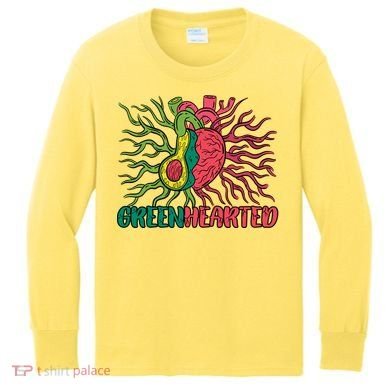 Heart And Avocado Kids Long Sleeve Shirt