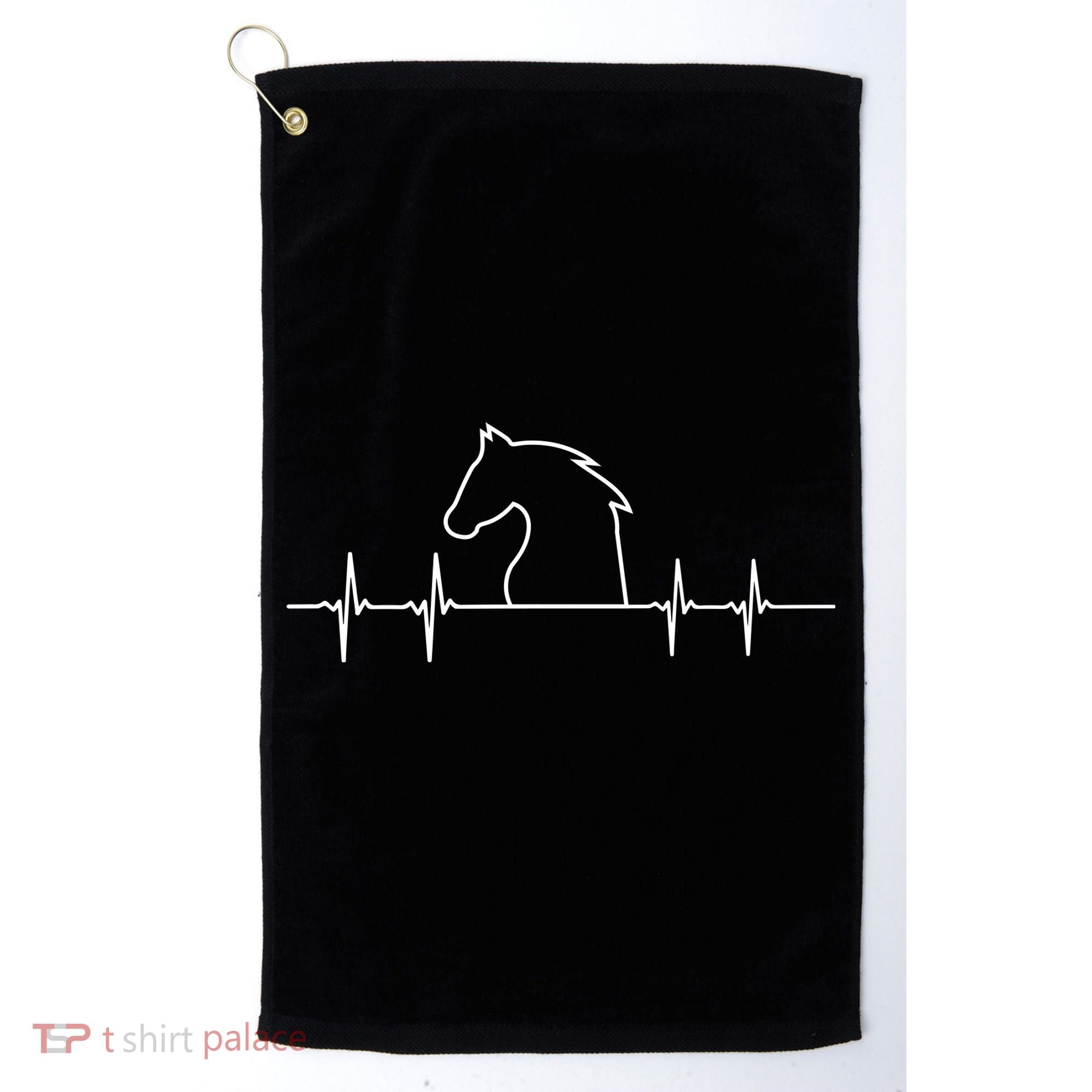 Heart Beat Horse Pulse Golf Towel