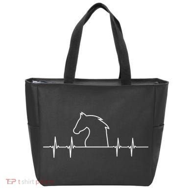 Heart Beat Horse Pulse Tote Bag