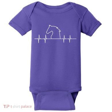 Heart Beat Horse Pulse Baby Bodysuit