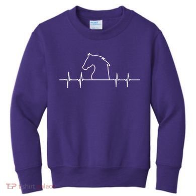 Heart Beat Horse Pulse Kids Sweatshirt
