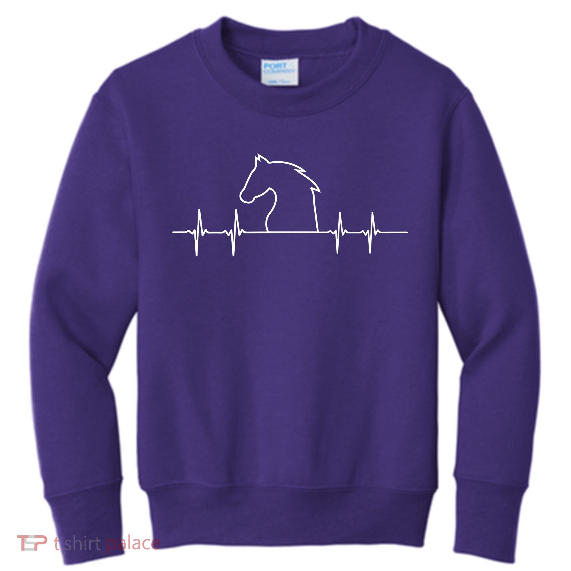 Heart Beat Horse Pulse Kids Sweatshirt