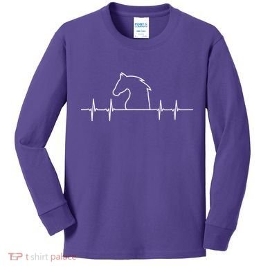 Heart Beat Horse Pulse Kids Long Sleeve Shirt