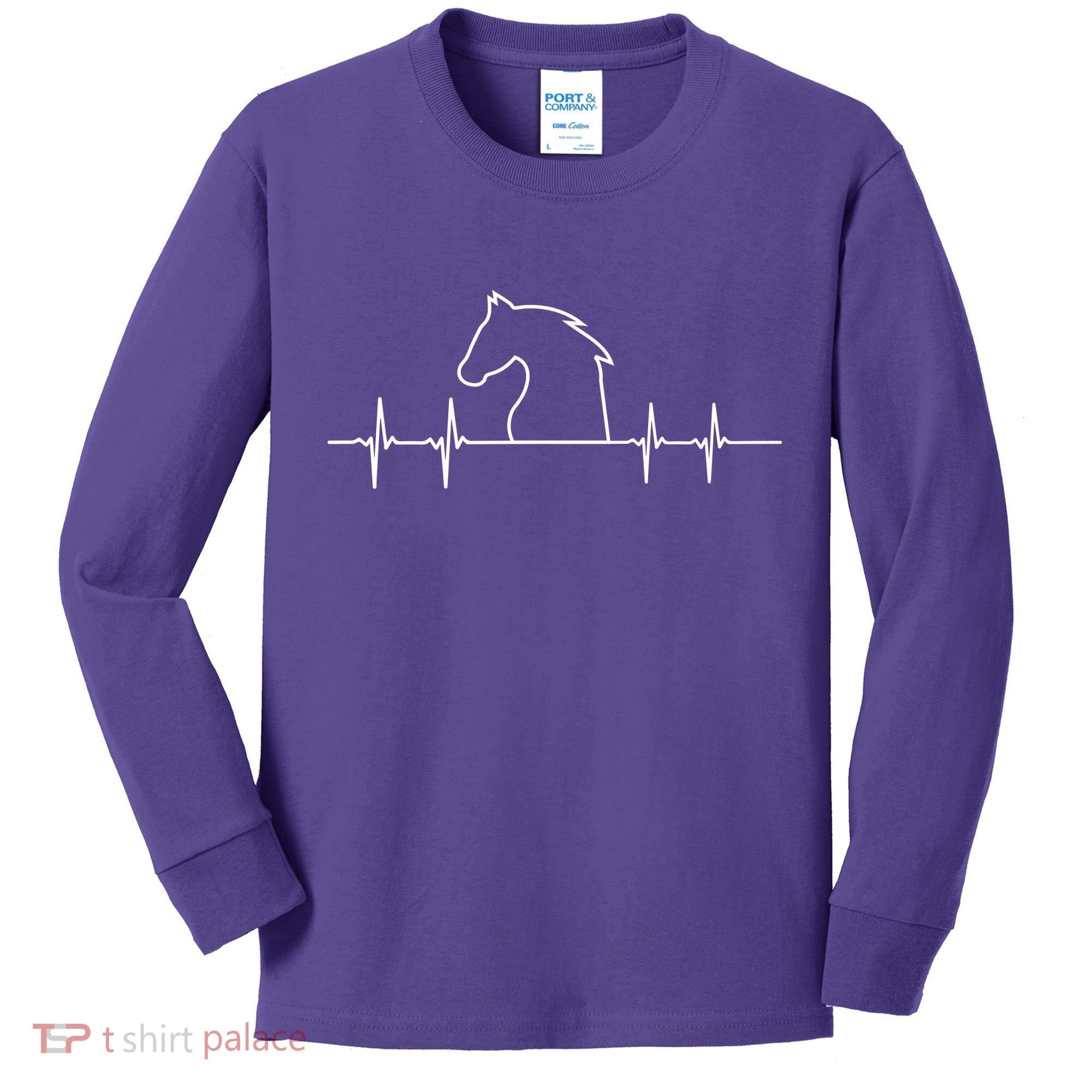Heart Beat Horse Pulse Kids Long Sleeve Shirt