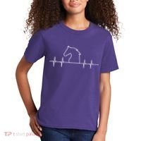 Heart Beat Horse Pulse Kids T-Shirt thumb 2