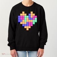 Heart Block Game Valentine's Day Gamer Love Women's Sweatshirt thumb 0