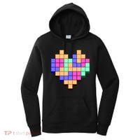 Heart Block Game Valentine's Day Gamer Love Women's Hoodie thumb 0