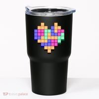 Heart Block Game Valentine's Day Gamer Love Tumbler thumb 0