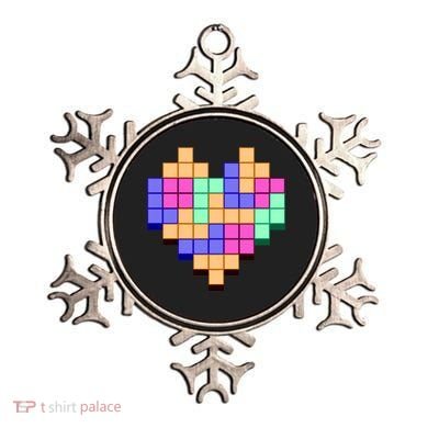 Heart Block Game Valentine's Day Gamer Love Ornament