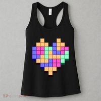 Heart Block Game Valentine's Day Gamer Love Women's Tank Top thumb 3