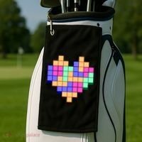 Heart Block Game Valentine's Day Gamer Love Golf Towel thumb 2